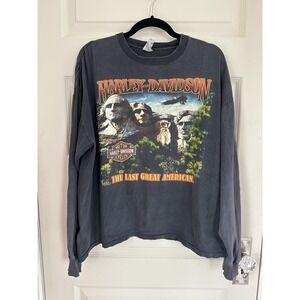 VTG Harley Davidson Mount Rushmore Shirt XL Last Great American ARLINGTON TEXAS